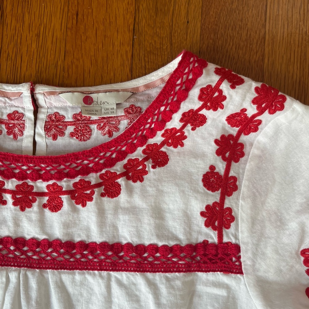Boden Embroidered Top